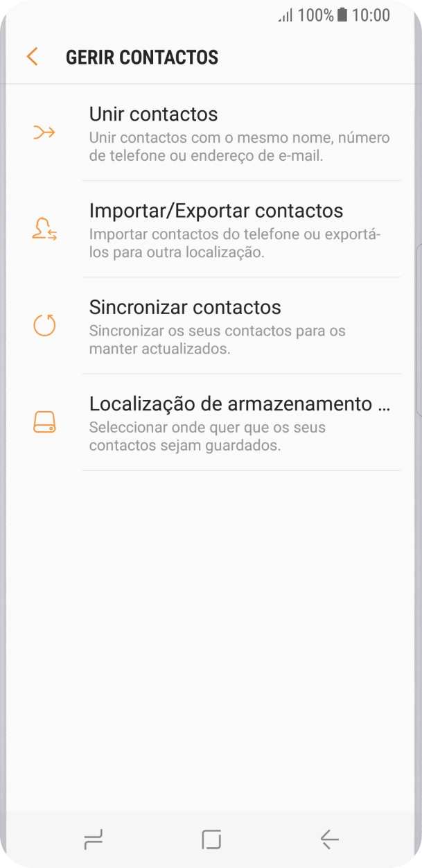 Prima Importar/Exportar contactos.