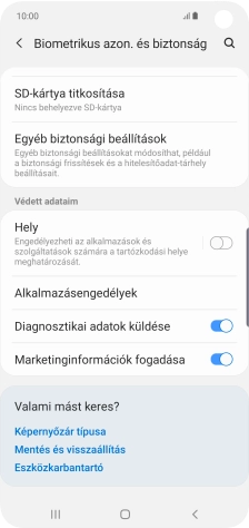 Válaszd az Egyéb biztonsági beállítások lehetőséget.