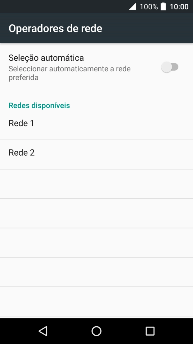 Prima a rede pretendida.