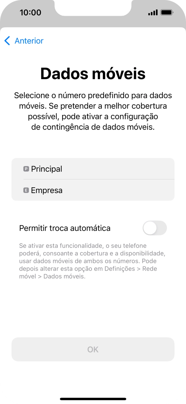 Prima o plano pretendido.
