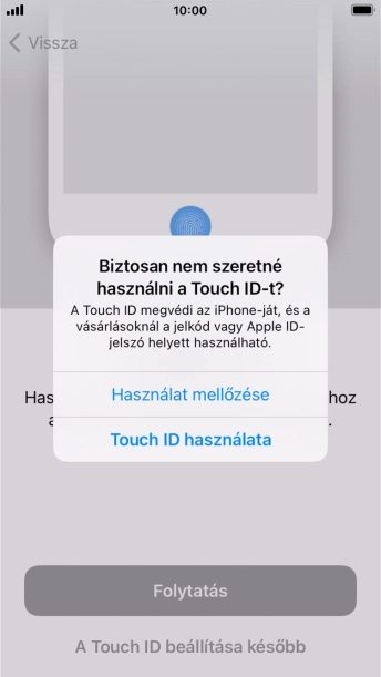 Válaszd a Használat mellőzése lehetőséget.
