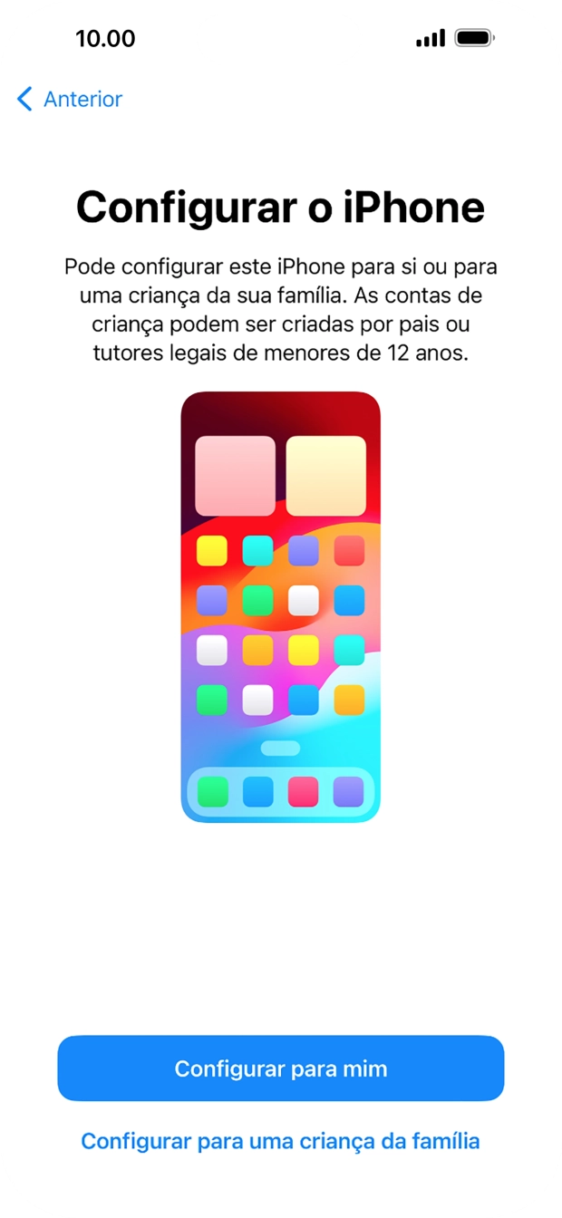 Prima Configurar para mim.