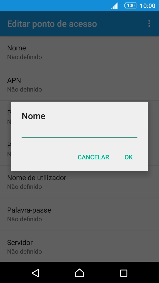 Introduza Vodafone MMS e prima OK.