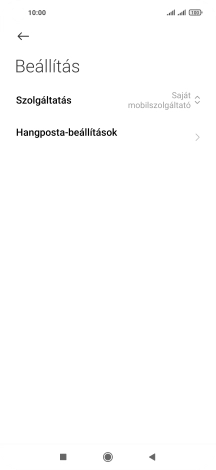Válaszd a Hangposta-beállítások lehetőséget.