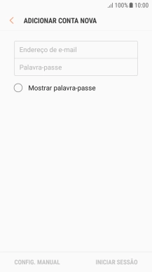 Prima Endereço de e-mail e introduza o seu endereço de e-mail Vodafone.
