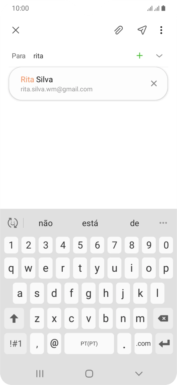 Prima o contacto pretendido.