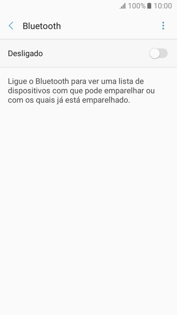 Prima o indicador para ativar a função.