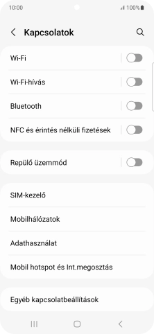 Válaszd a Bluetooth lehetőséget.