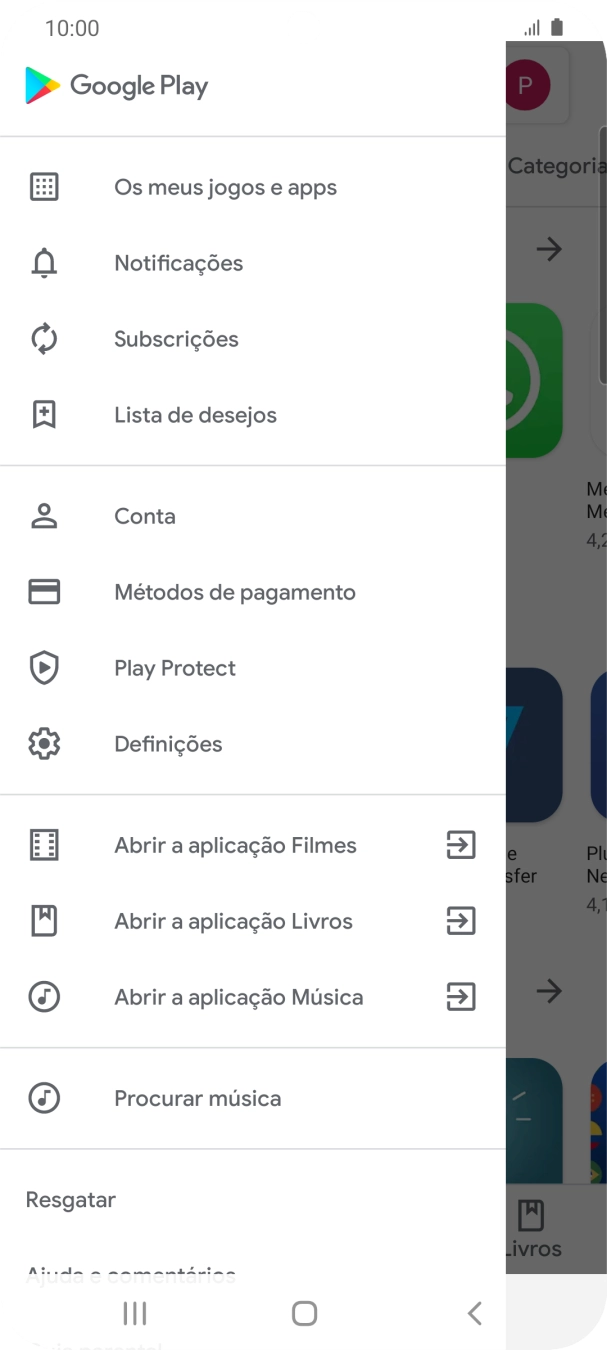 Prima Os meus jogos e apps.