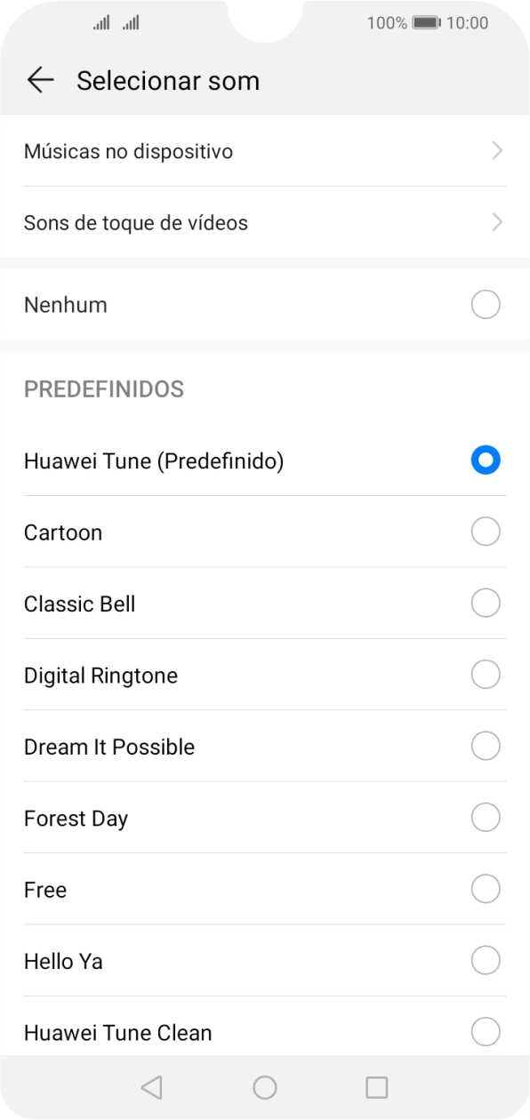 Prima Músicas no dispositivo.