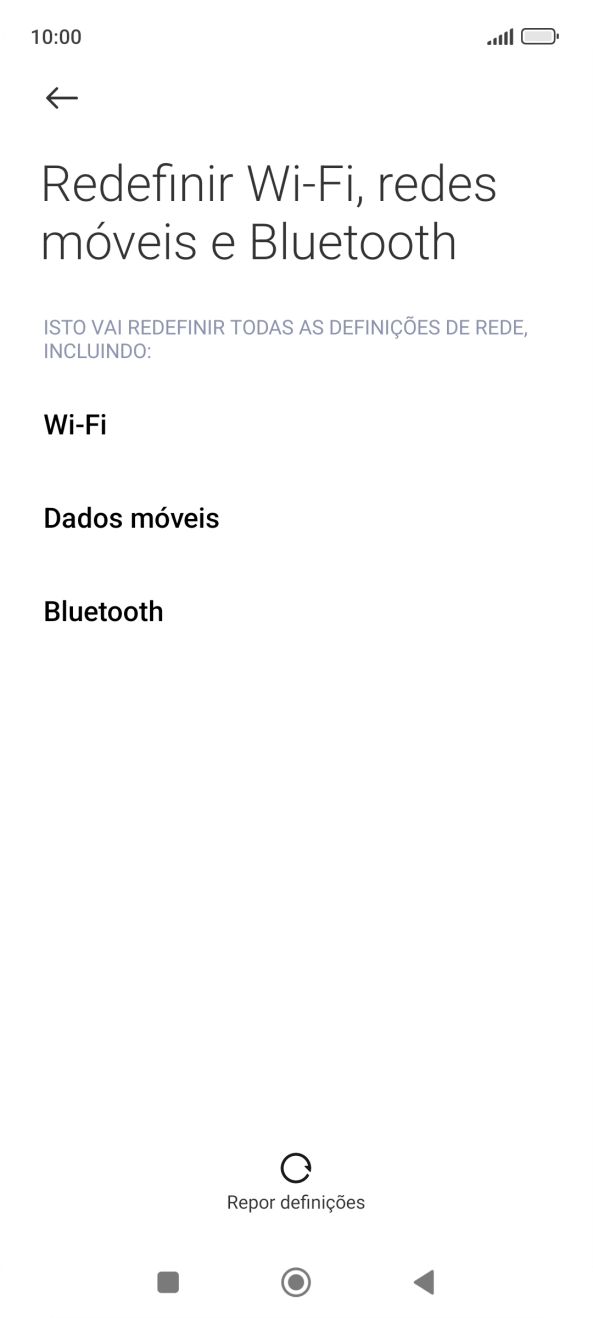 Prima Repor definições.