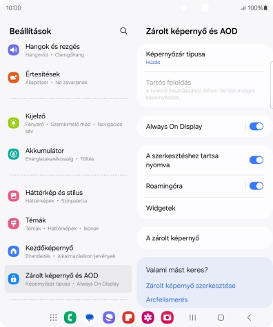 Válaszd a Képernyőzár típusa lehetőséget.