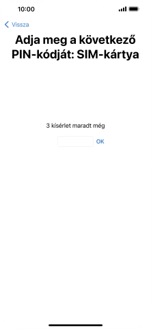 Amennyiben a SIM-kártyád zárolva van, írd be a PIN-kódodat, és válaszd az OK lehetőséget.