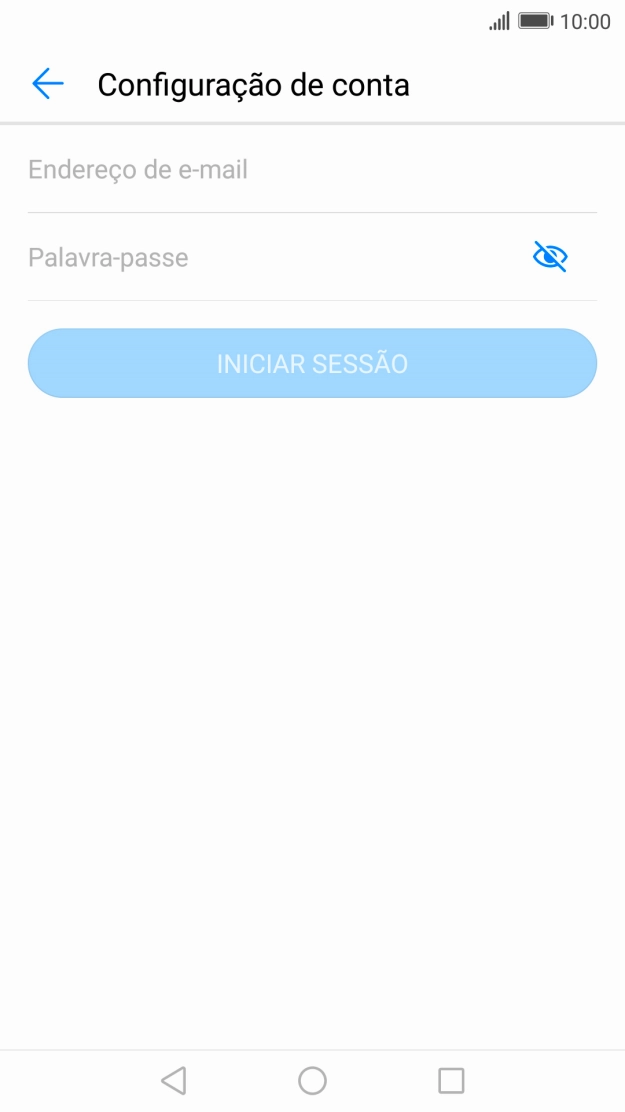 Prima Endereço de e-mail e introduza o seu endereço de e-mail.