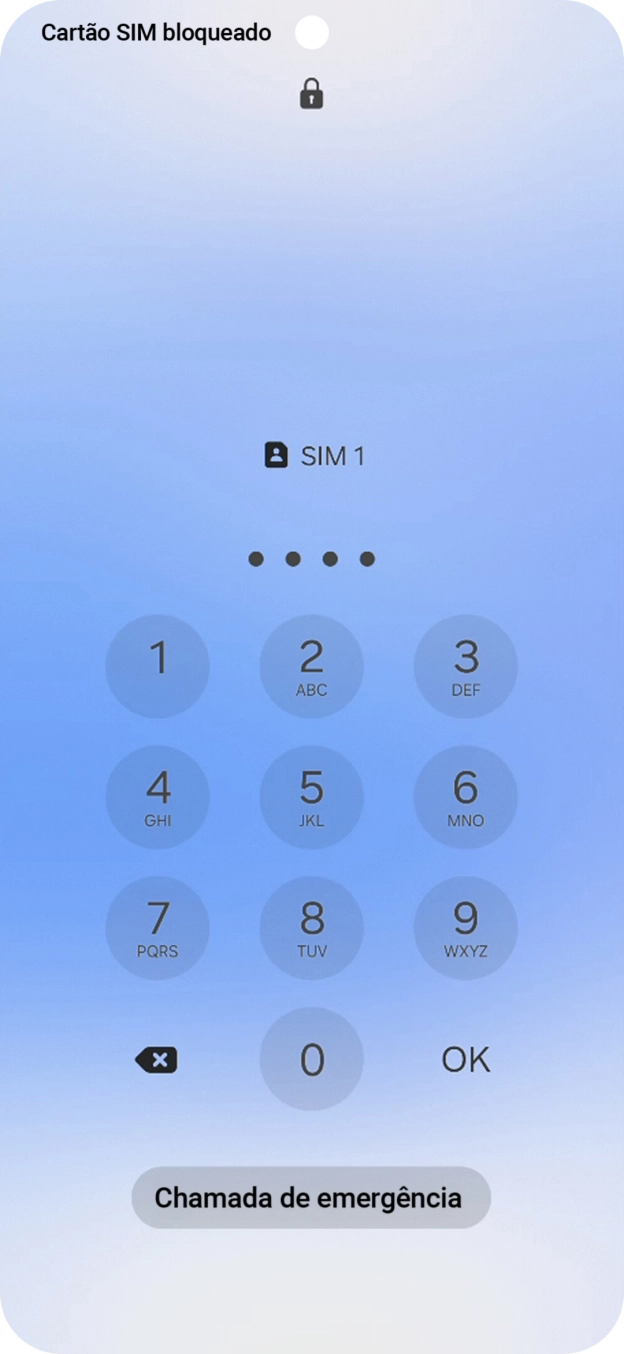 Se necessário, introduza o código PIN e prima OK.