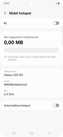 Válaszd a Hálózat neve lehetőséget.