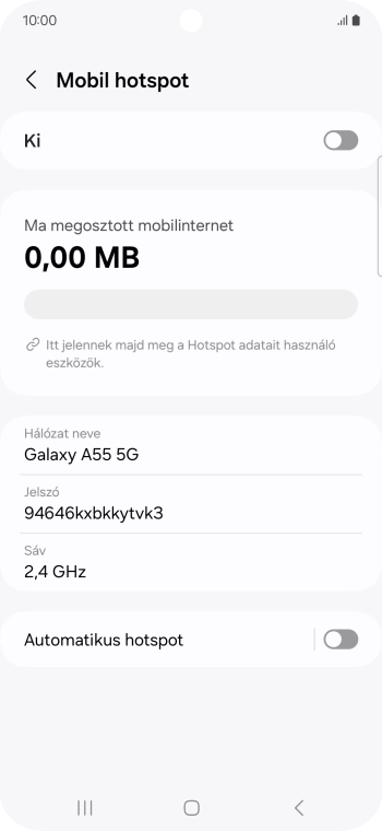 Válaszd a Hálózat neve lehetőséget.