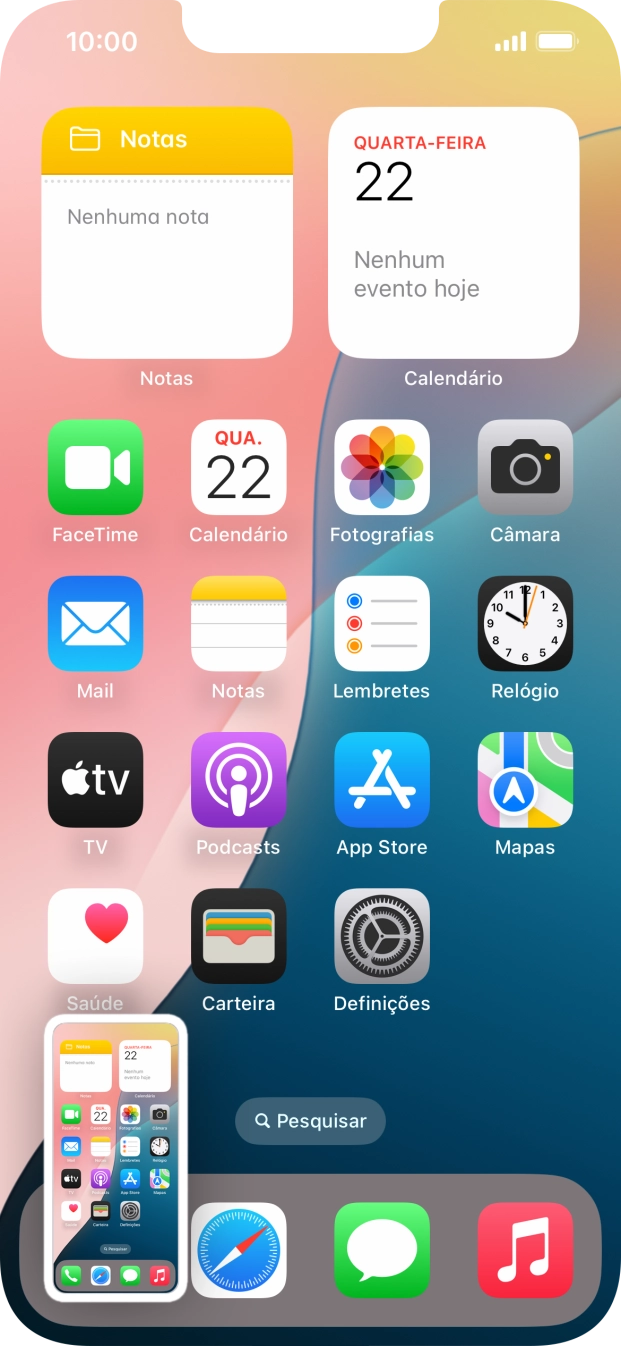 Para modificar a captura de ecrã prima a captura de ecrã e siga as indicações no ecrã para efetuar as modificações pretendidas.