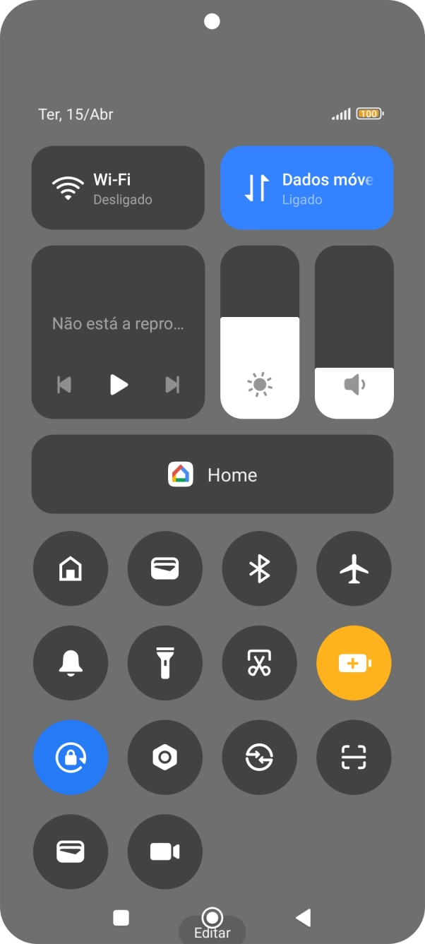 Prima a tecla de início para terminar e voltar ao ecrã inicial.