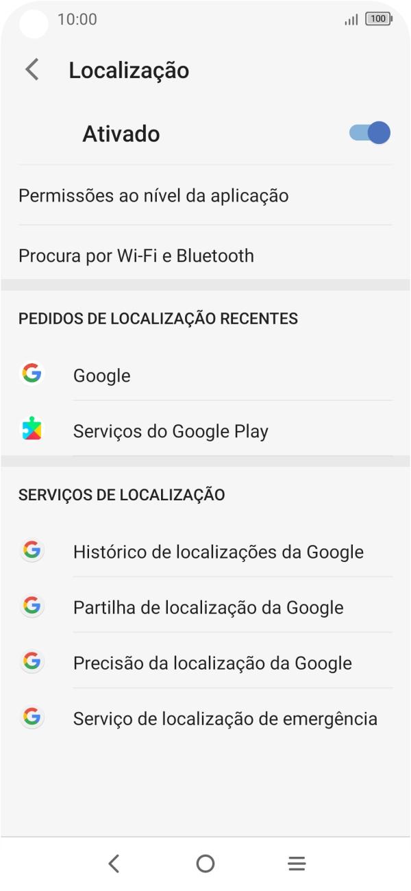 Prima Permissões ao nível da aplicação.