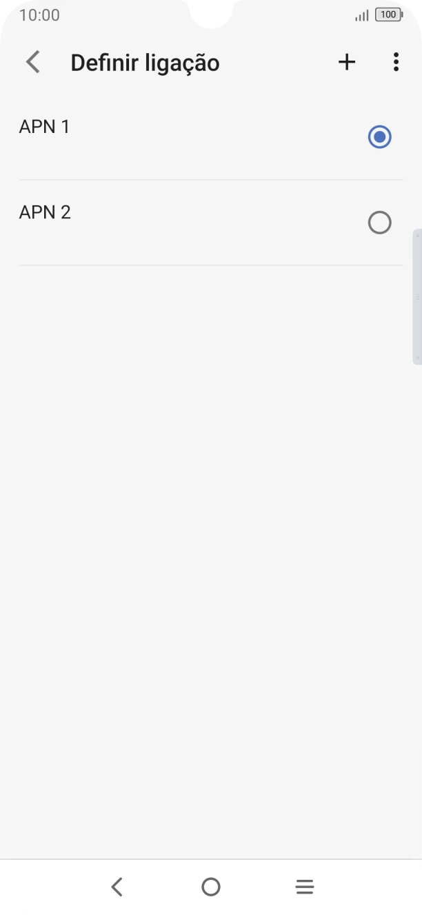 Prima o campo junto à ligação de dados para a ativar.