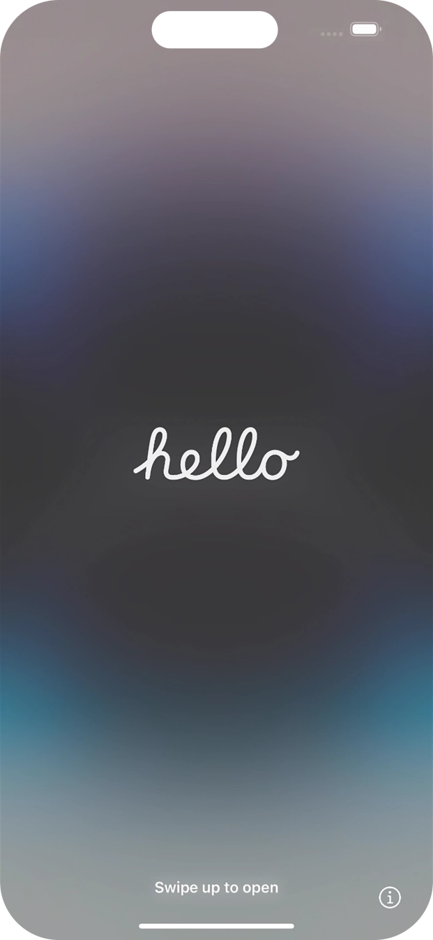 Deslize o dedo para cima a partir da base do ecrã.