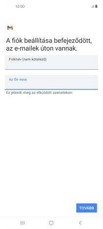 Válaszd a TOVÁBB lehetőséget.