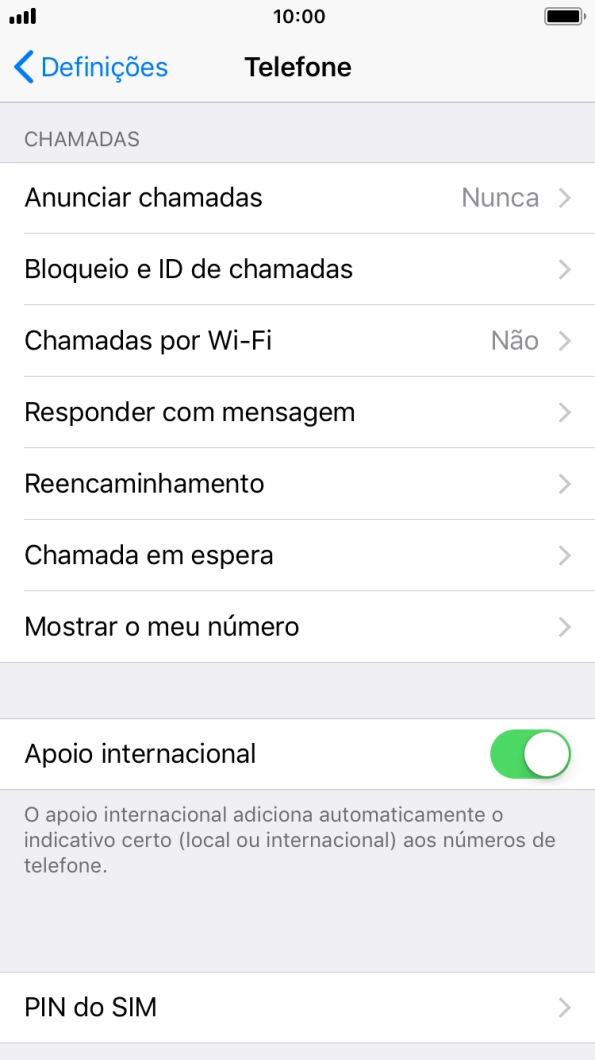Prima Anunciar chamadas.