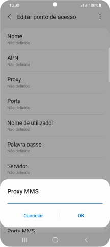 Introduza iproxy.vodafone.pt e prima OK.