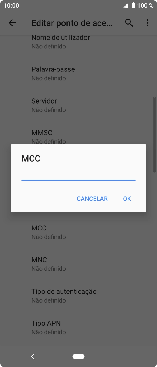 Introduza 268 e prima OK.