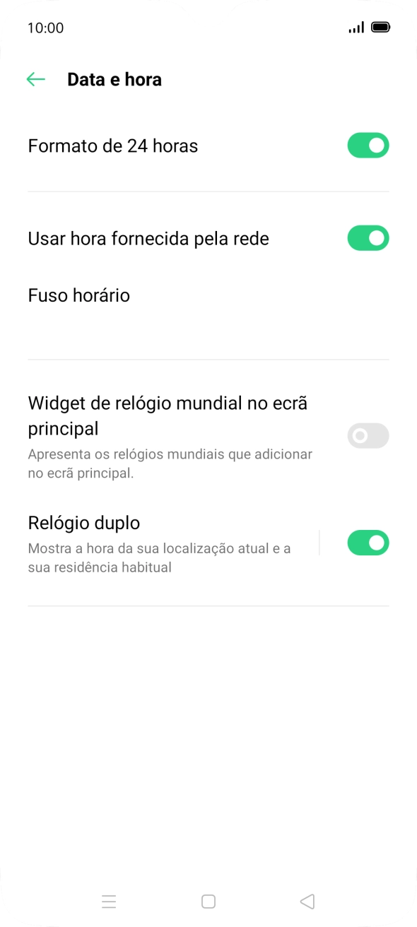 Prima a tecla de início para terminar e voltar ao ecrã inicial.