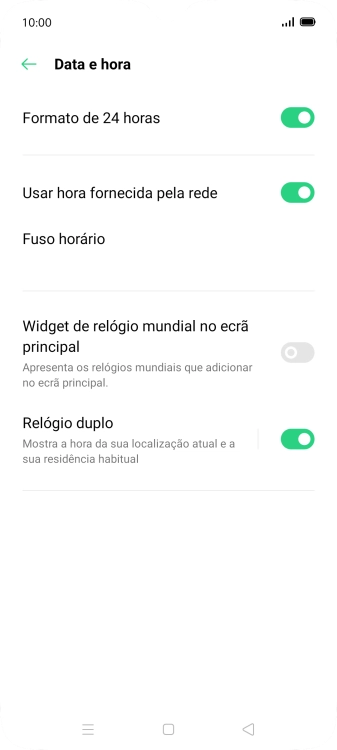 Prima a tecla de início para terminar e voltar ao ecrã inicial.