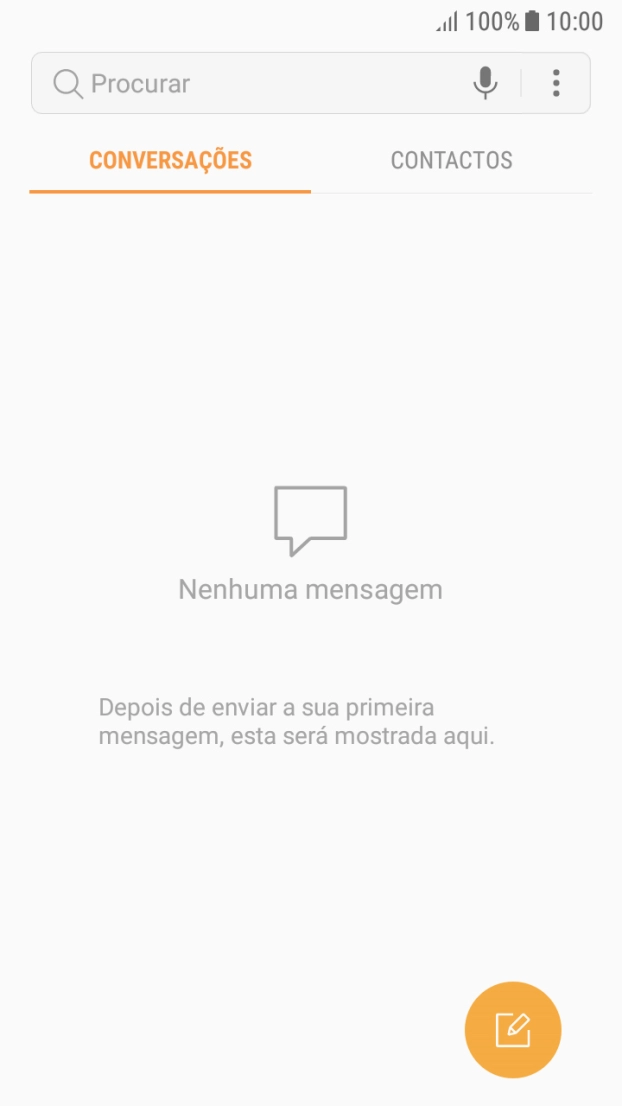 Prima o ícone de nova mensagem.