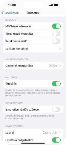 Húzd az ujjad felfelé a kijelző aljáról, hogy visszatérj a kezdőképernyőhöz.