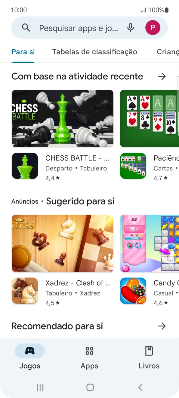 Prima o ícone de perfil.