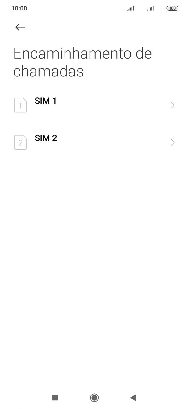 Prima o cartão SIM pretendido.