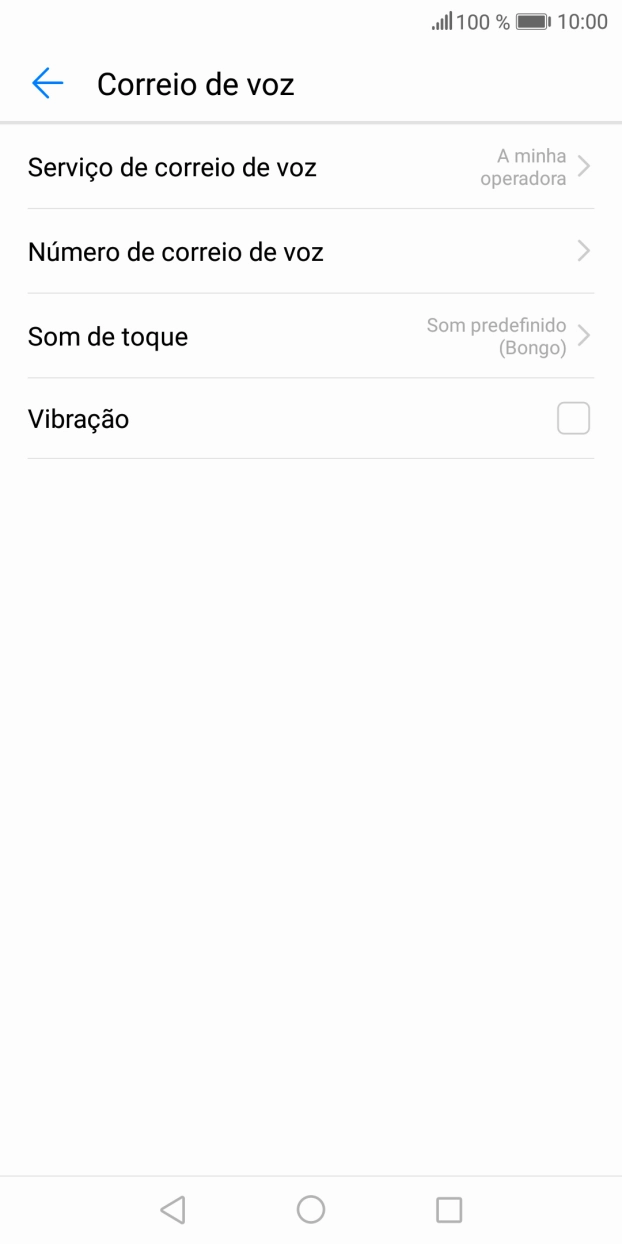 Prima Número de correio de voz.