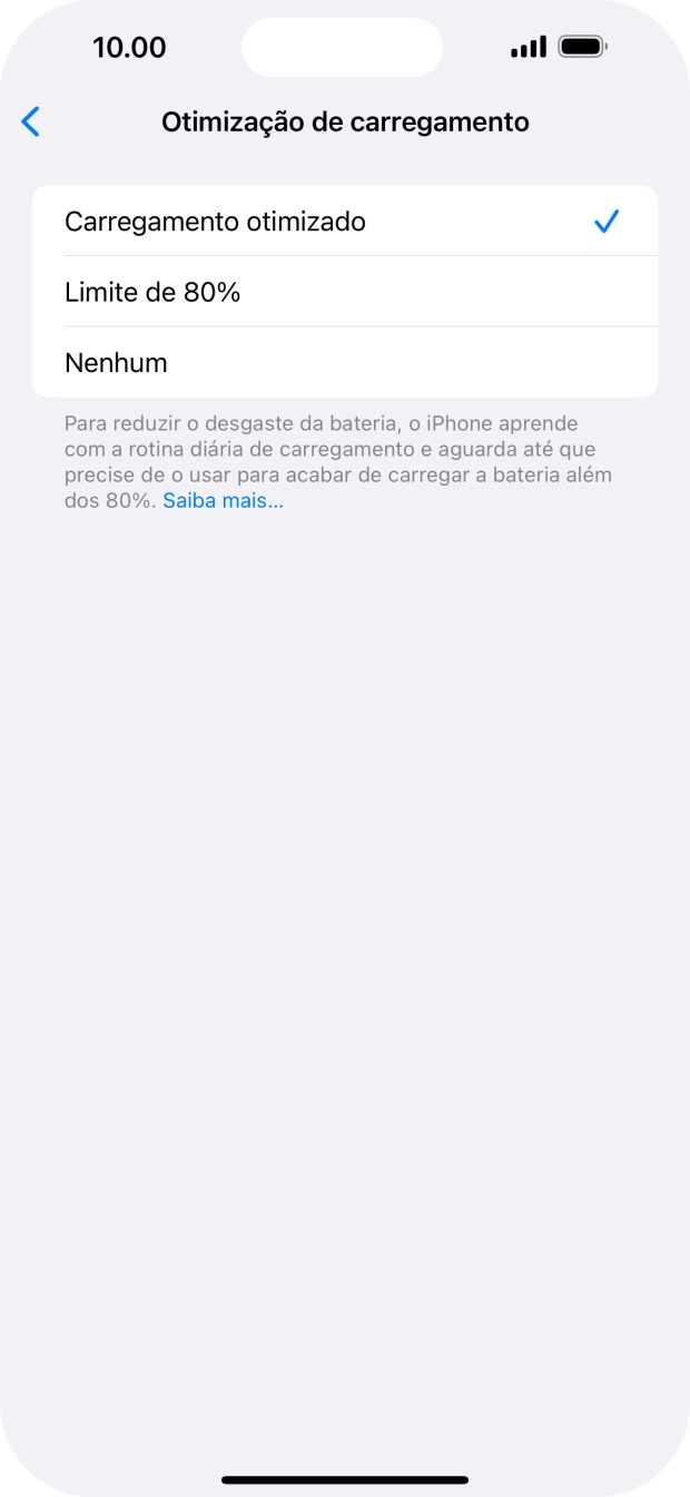 Prima a definição pretendida para ativar ou desativar a função.