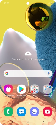 Quando o ícone de bateria em carregamento for mostrado no ecrã, a bateria está em carregamento.