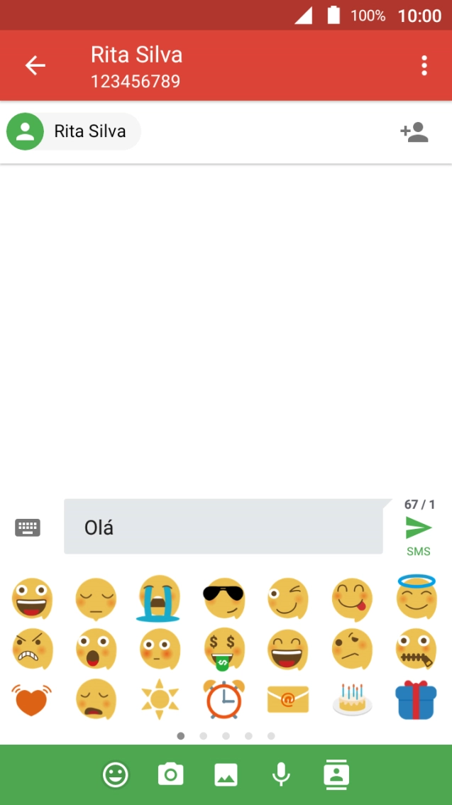 Prima o ícone de galeria.