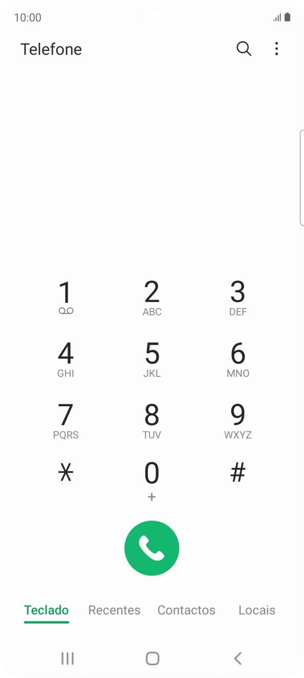 Prima o ícone de menu.