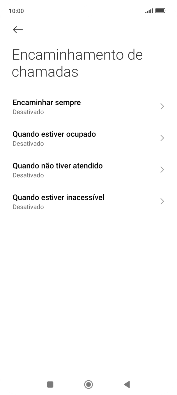 Prima o tipo de desvio pretendido.