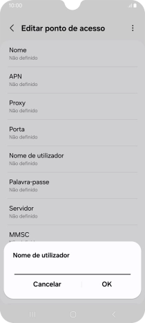 Introduza vodafone e prima OK.