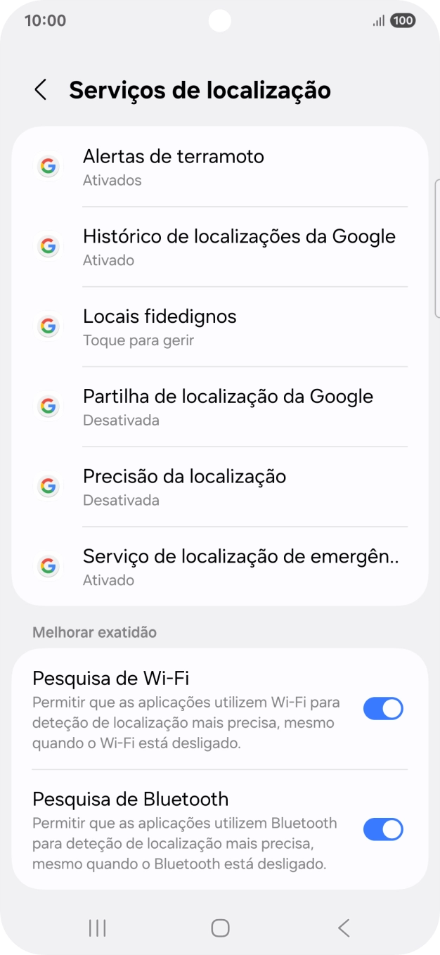Prima Precisão da localização.