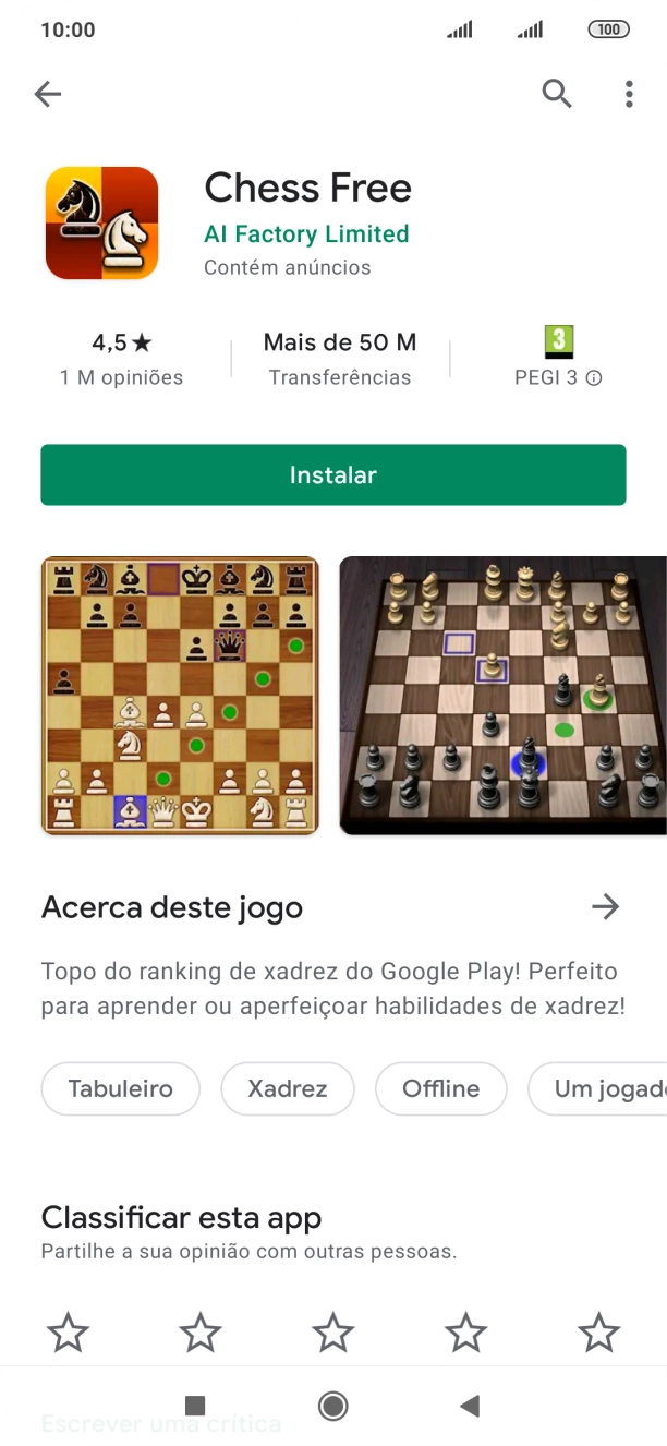 Prima Instalar e siga as indicações no ecrã para instalar a app.