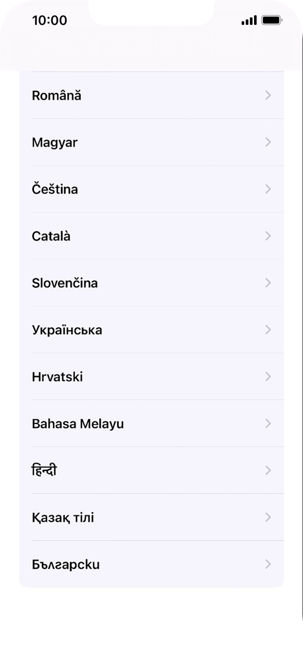 Válaszd ki a kívánt nyelvet.
