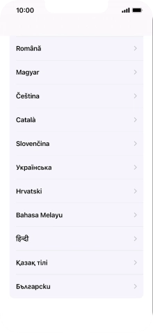 Válaszd ki a kívánt nyelvet.