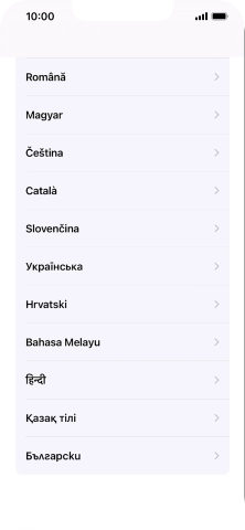Válaszd ki a kívánt nyelvet.