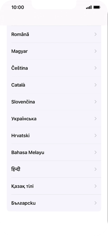 Válaszd ki a kívánt nyelvet.
