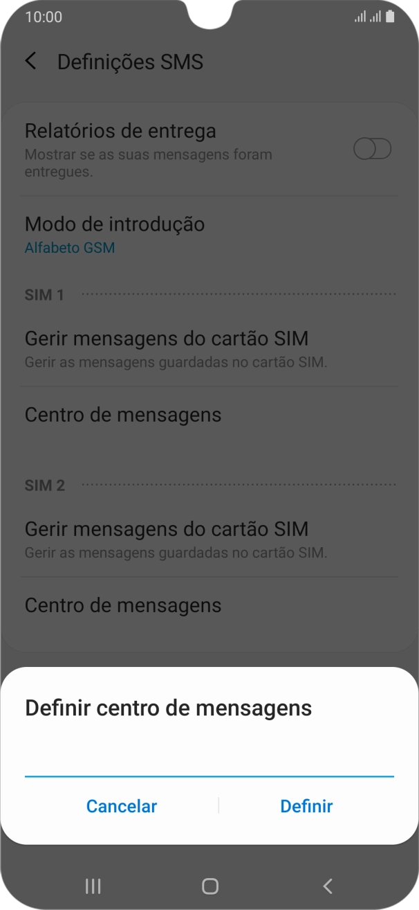 Introduza +351911616161 e prima Definir.